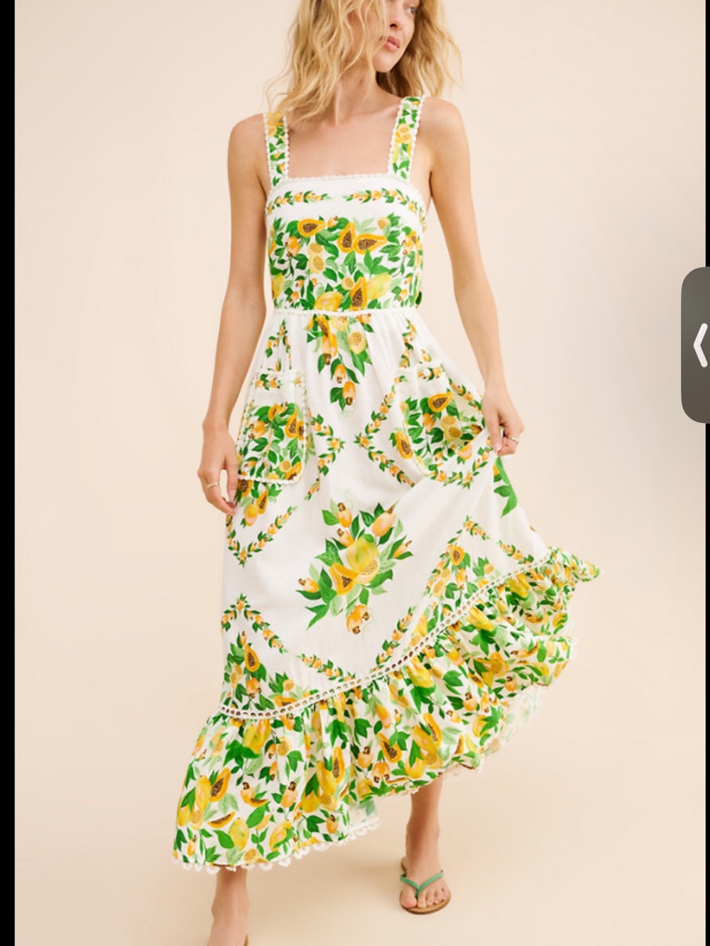 FARM Rio Papaya Salad Midi Dress medium